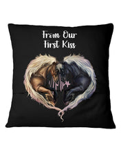 Load image into Gallery viewer, Horses From Our First Kiss Custom Name Gift For Girlfriend Pillow Cover