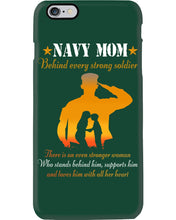 Load image into Gallery viewer, Son Gift For Navy Mom Behind Every Strong Soldier Phone case