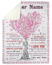 Load image into Gallery viewer, You Are The Most Heart Tree Custom Name Gift For Girlfriend Sherpa Blanket