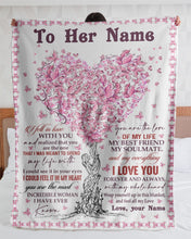 Load image into Gallery viewer, You Are The Most Heart Tree Custom Name Gift For Girlfriend Sherpa Blanket