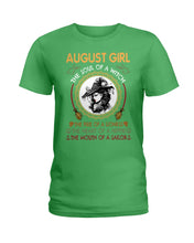 Load image into Gallery viewer, Birthday Gift For August Girl The Soul Of A Witch Ladies Tee
