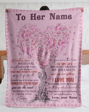 Load image into Gallery viewer, You Are The Most Heart Tree Custom Name Gift For Girlfriend Sherpa Blanket