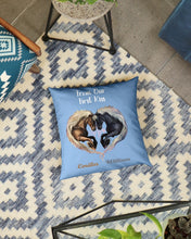 Load image into Gallery viewer, Horses From Our First Kiss Custom Name Gift For Girlfriend Pillow Cover