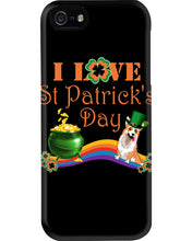 Load image into Gallery viewer, Corgi Sitting On Rainbow I Love St Patrick's Day Gift For Dog Lovers Phone case