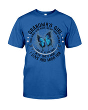 Load image into Gallery viewer, Blue Butterfly Gift For Angel Grandma Your Wings Were Ready Guys Tee