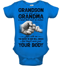 Load image into Gallery viewer, Can't Be Broken Grandma And Grandson Baby Onesie