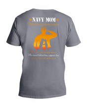 Load image into Gallery viewer, Son Gift For Navy Mom Behind Every Strong Soldier Guys V-Neck