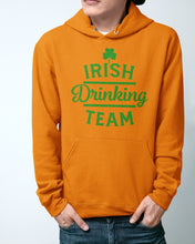 Load image into Gallery viewer, Irsih Drinking Team Green Shamrock St Patrick's Day Hoodie