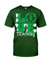 Load image into Gallery viewer, Teaching Love Clover St Patrick's Day Gift Guys Tee