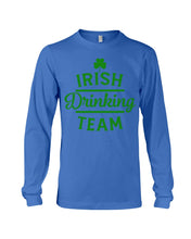 Load image into Gallery viewer, Irsih Drinking Team Green Shamrock St Patrick's Day Unisex Long Sleeve