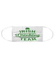 Load image into Gallery viewer, Irsih Drinking Team Green Shamrock St Patrick's Day Cloth Face Mask