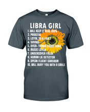Load image into Gallery viewer, Birthday Gift For Libra Girl Will Bury You With A Smile Guys Tee
