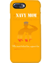 Load image into Gallery viewer, Son Gift For Navy Mom Behind Every Strong Soldier Phone case