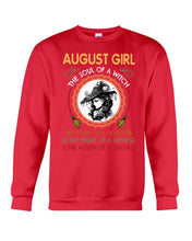 Load image into Gallery viewer, Birthday Gift For August Girl The Soul Of A Witch Sweatshirt