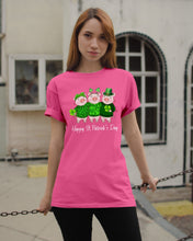 Load image into Gallery viewer, Pig Wear Plaid Shirt And Top Hat St Patrick's Day Gift Guys Tee