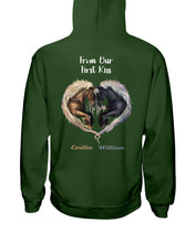Load image into Gallery viewer, Horses From Our First Kiss Custom Name Gift For Girlfriend Hoodie