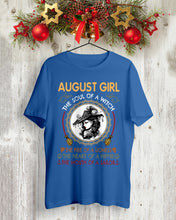 Load image into Gallery viewer, Birthday Gift For August Girl The Soul Of A Witch Guys Tee