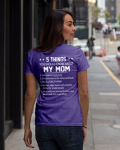 Load image into Gallery viewer, Five Things You Should Know About Mom Ladies Tee