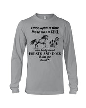 Load image into Gallery viewer, There Was A Girl Who Really Loved Horses And Dogs Unisex Long Sleeve