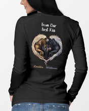Load image into Gallery viewer, Horses From Our First Kiss Custom Name Gift For Girlfriend Unisex Long Sleeve