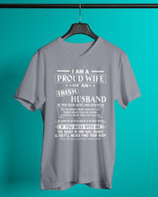 Load image into Gallery viewer, I Am A Proud Wife Of An Irish Husband Gift For Family Guys V-Neck