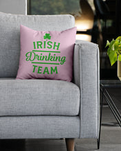 Load image into Gallery viewer, Irsih Drinking Team Green Shamrock St Patrick's Day Pillow Cover