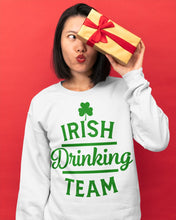 Load image into Gallery viewer, Irsih Drinking Team Green Shamrock St Patrick's Day Sweatshirt