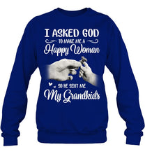 Load image into Gallery viewer, God Sent Me My Grandkids Gift For Grandma Sweatshirt