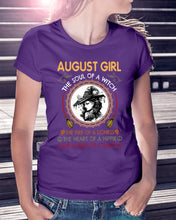 Load image into Gallery viewer, Birthday Gift For August Girl The Soul Of A Witch Ladies Tee