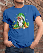 Load image into Gallery viewer, Gnome Pot Of Gold Shamrock St. Patrick's Day Printed Mug Guys Tee