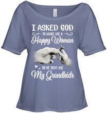 Load image into Gallery viewer, God Sent Me My Grandkids Gift For Grandma Ladies Tee
