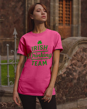 Load image into Gallery viewer, Irsih Drinking Team Green Shamrock St Patrick's Day Guys Tee