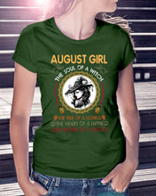 Load image into Gallery viewer, Birthday Gift For August Girl The Soul Of A Witch Ladies Tee