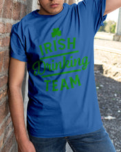 Load image into Gallery viewer, Irsih Drinking Team Green Shamrock St Patrick's Day Guys Tee