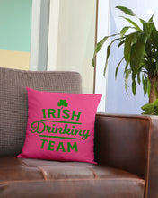 Load image into Gallery viewer, Irsih Drinking Team Green Shamrock St Patrick's Day Pillow Cover