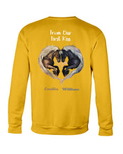 Load image into Gallery viewer, Horses From Our First Kiss Custom Name Gift For Girlfriend Sweatshirt