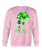 Load image into Gallery viewer, White Husky Patrick Balloons St. Patrick's Day Color Changing Mug Sweatshirt