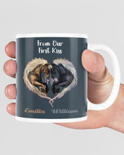 Load image into Gallery viewer, Horses From Our First Kiss Custom Name Gift For Girlfriend Mug