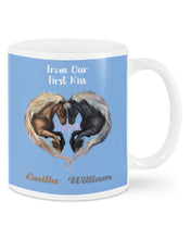Load image into Gallery viewer, Horses From Our First Kiss Custom Name Gift For Girlfriend Mug