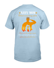 Load image into Gallery viewer, Son Gift For Navy Mom Behind Every Strong Soldier Guys Tee
