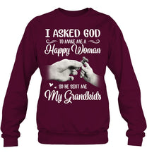 Load image into Gallery viewer, God Sent Me My Grandkids Gift For Grandma Sweatshirt
