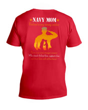 Load image into Gallery viewer, Son Gift For Navy Mom Behind Every Strong Soldier Guys V-Neck