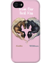 Load image into Gallery viewer, Horses From Our First Kiss Custom Name Gift For Girlfriend Phone case