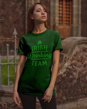Load image into Gallery viewer, Irsih Drinking Team Green Shamrock St Patrick's Day Guys Tee