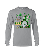 Load image into Gallery viewer, Leprechaun Gnome One Lucky Lala Clover St Patrick's Day Gift Unisex Long Sleeve