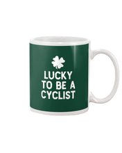 Load image into Gallery viewer, Lucky To Be A Biker Pilot Clover St Patrick's Day Gift Mug