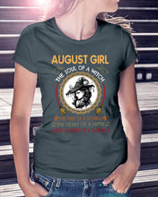 Load image into Gallery viewer, Birthday Gift For August Girl The Soul Of A Witch Ladies Tee