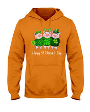 Load image into Gallery viewer, Pig Wear Plaid Shirt And Top Hat St Patrick's Day Gift Hoodie