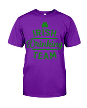 Load image into Gallery viewer, Irsih Drinking Team Green Shamrock St Patrick's Day Guys Tee