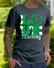 Load image into Gallery viewer, Teaching Love Clover St Patrick's Day Gift Guys Tee